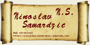 Ninoslav Samardžić vizit kartica